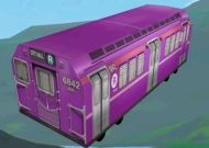 Magenta Subway Car